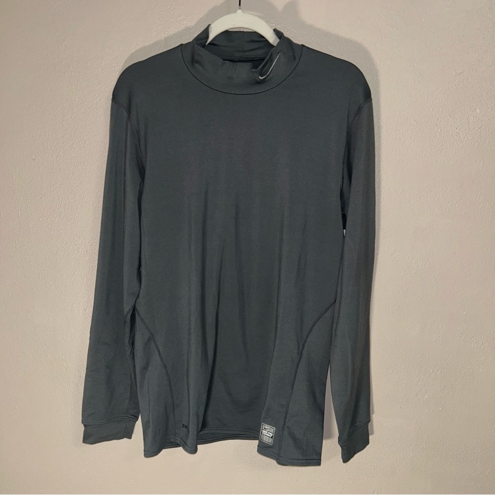 Nike pro combat  Men's Dark Gray dri fit Long Sleeve Shirt